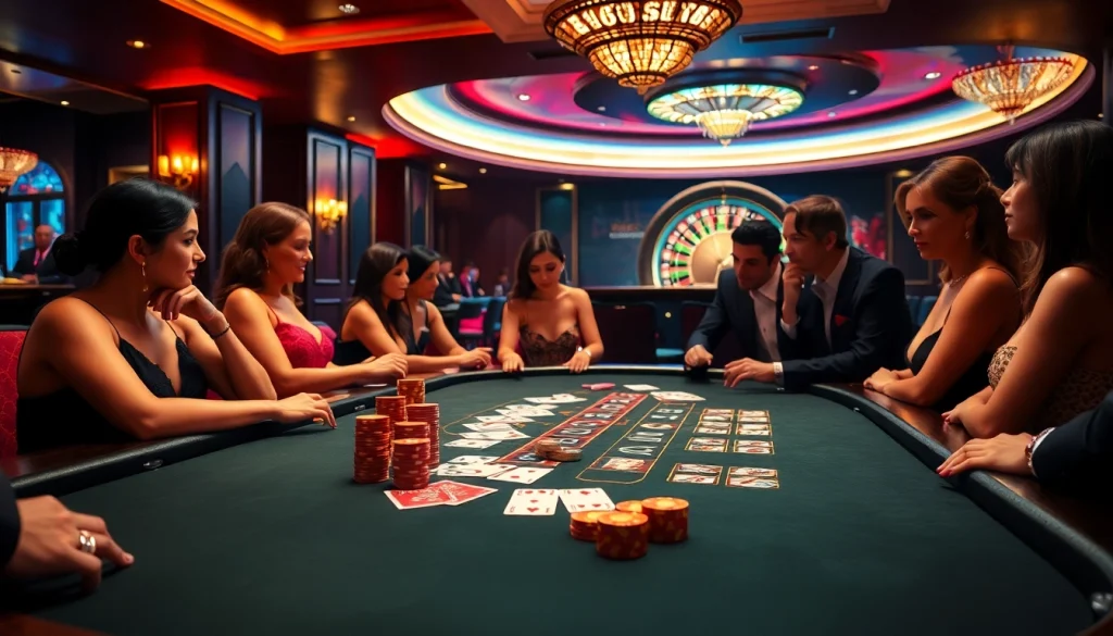 Elevate your game with sv 388 at a vibrant blackjack table in an upscale casino.