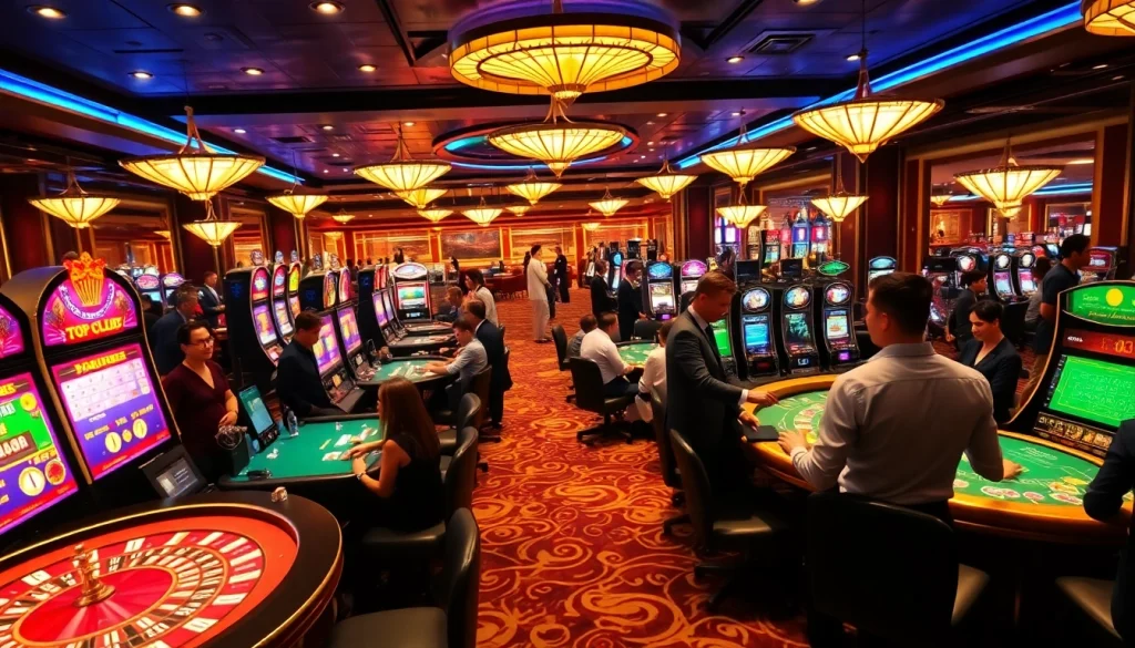 Experience the thrill at TOP CLUB with vibrant casino games and engaging players.