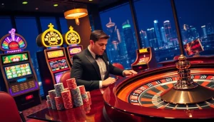 Experience winning moments at MK8 with lively casino tables and vibrant slot machines.