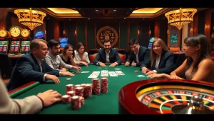 Betting action at an elegant casino table showcasing the intelligent betting strategies found at https://mk8th.net/.