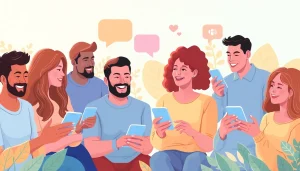 جذب المستخدمين إلى شات تعب قلبي، بيئة دردشة محمولة حيوية تعرض محادثات متنوعة.