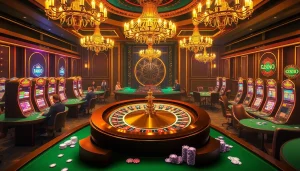 Experience thrilling gameplay at nohu90 with vibrant tables, roulette wheels, and engaging slot machines.