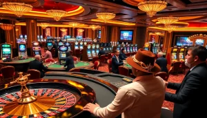 Enjoying a thrilling game of roulette at 88i casino, surrounded by vibrant lights and enthusiastic players.