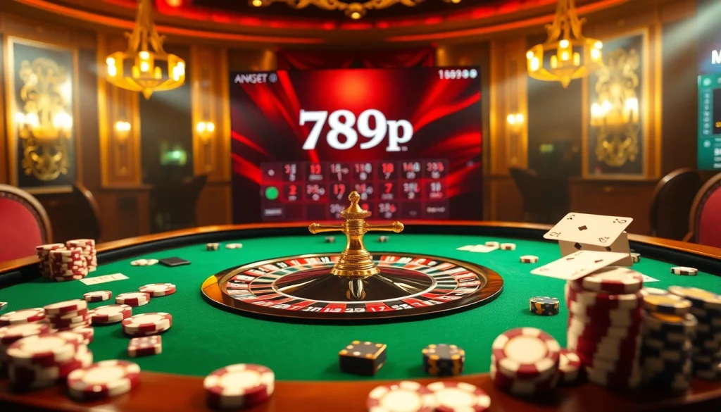 Join the thrilling game at 789p casino with vibrant roulette and poker elements.